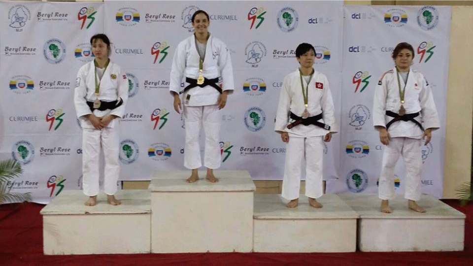 香港女子57公斤以下級運動員梁寶心於毛里裘斯舉行的<br>非洲柔道公開賽奪得一面銅牌。 Frontpage posum2
